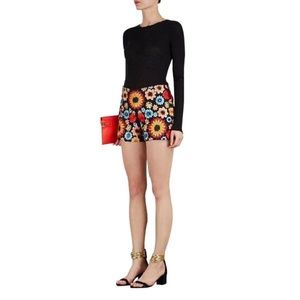 Alice + Oliva Sherri Floral Embroidered Shorts